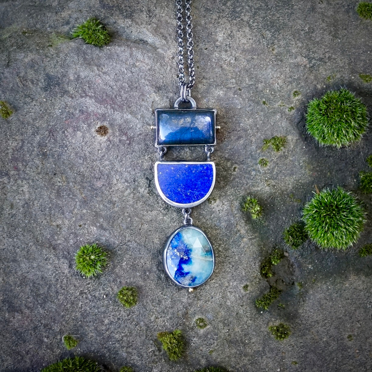 Royal Blue Trio pendant