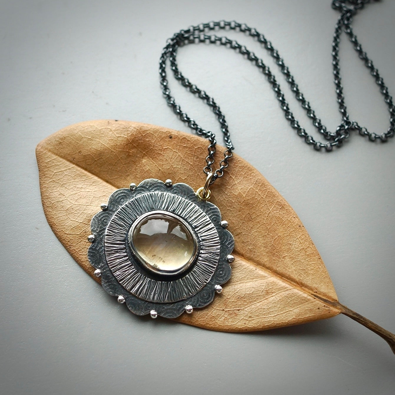 Malawi poonstone pendant