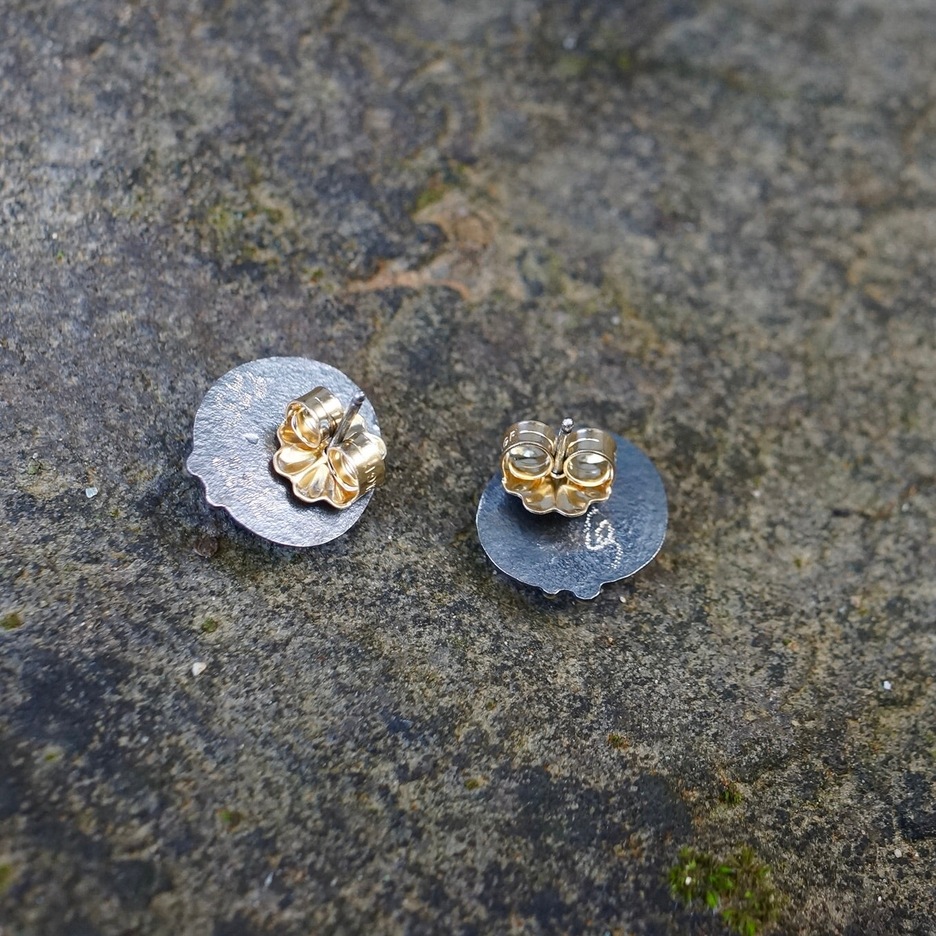 Smokey quartz stud earrings