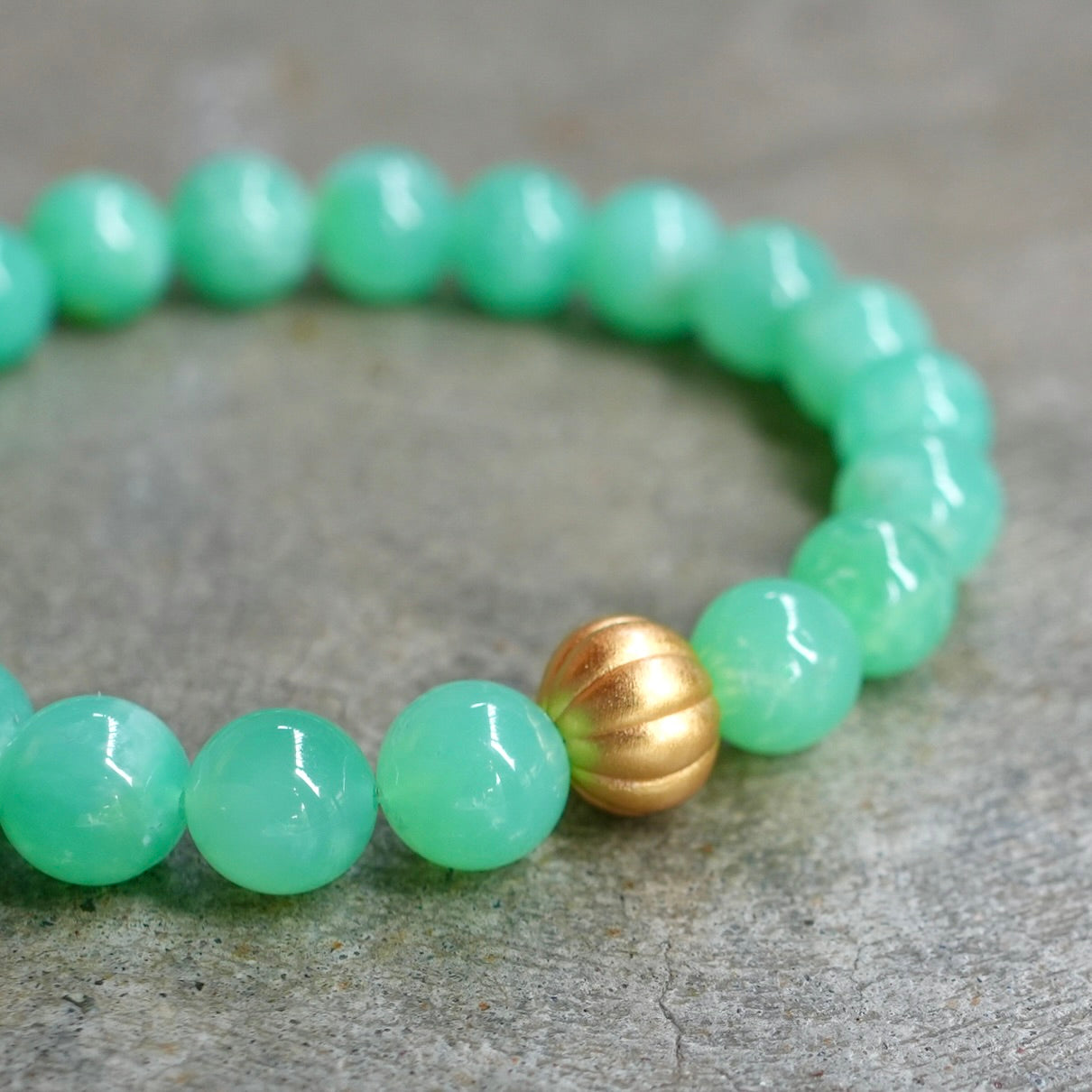 Chrysoprase bracelet