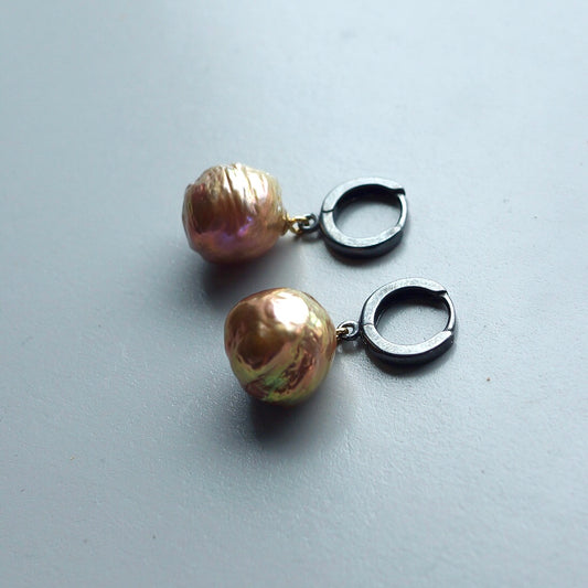 Baroque pearl (kasumi like) earrings