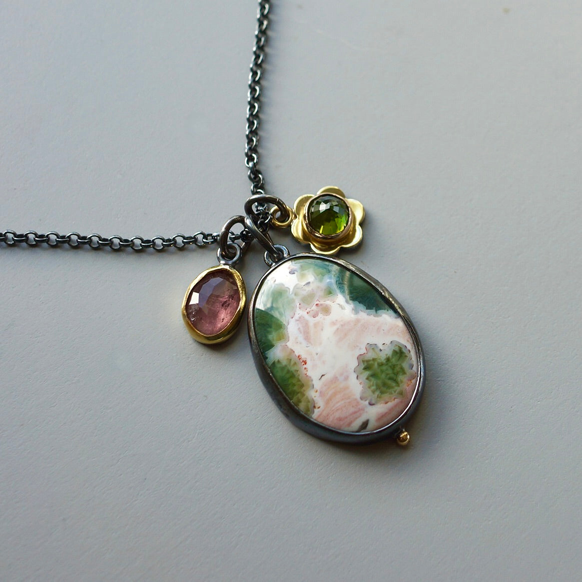 Ocean jasper charm necklace