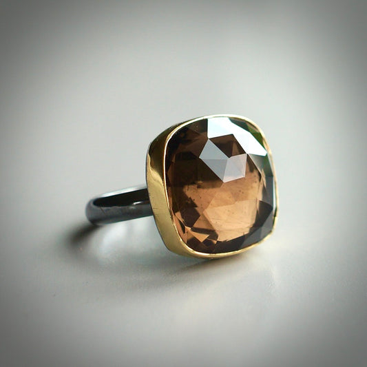 Smokey quartz ring