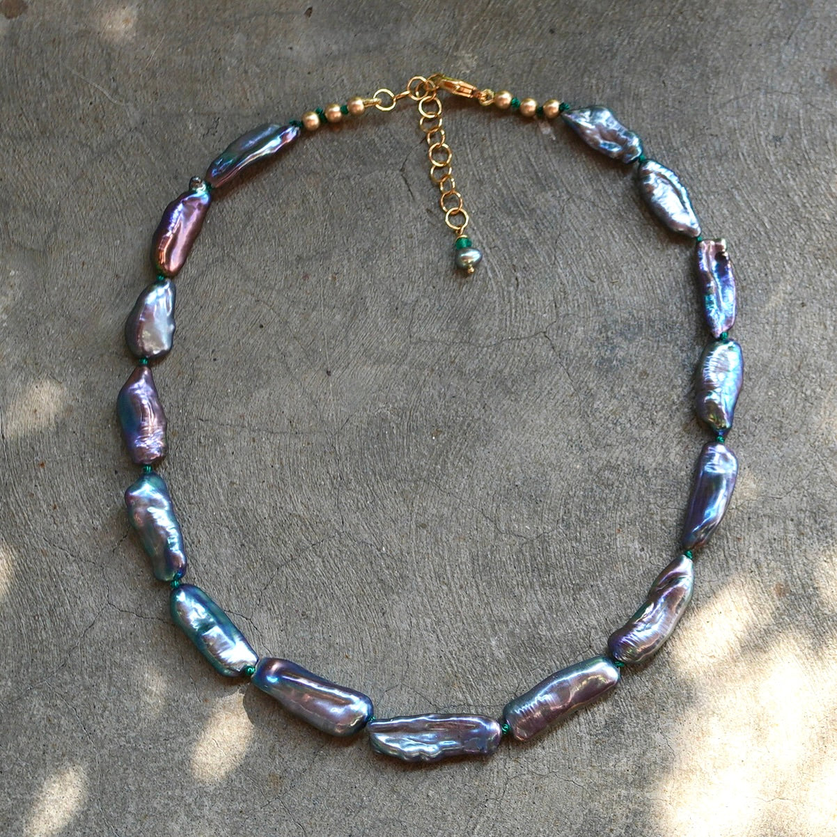 Irregular baroque pearl necklace