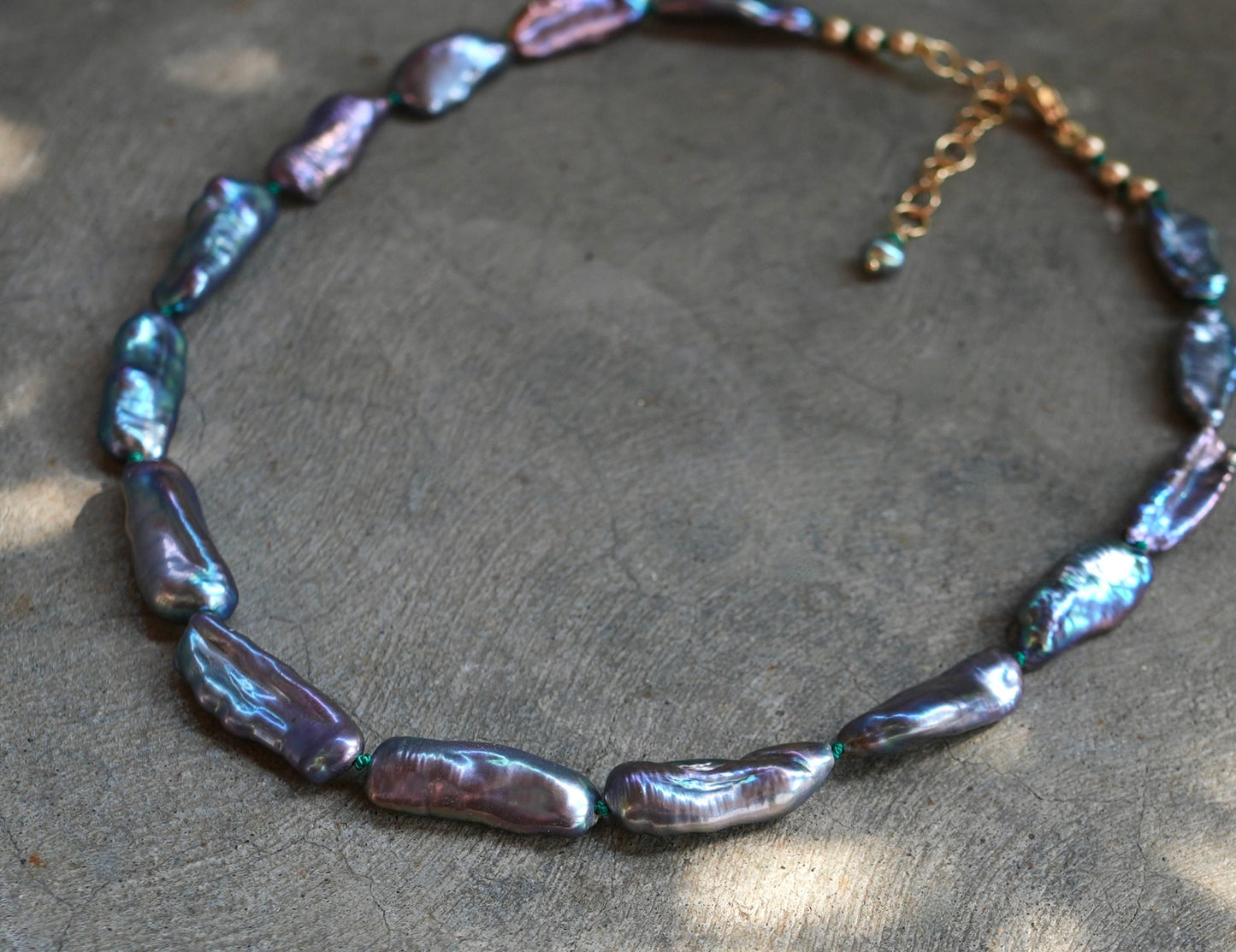 Irregular baroque pearl necklace