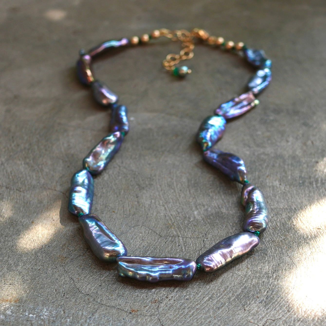 Irregular baroque pearl necklace