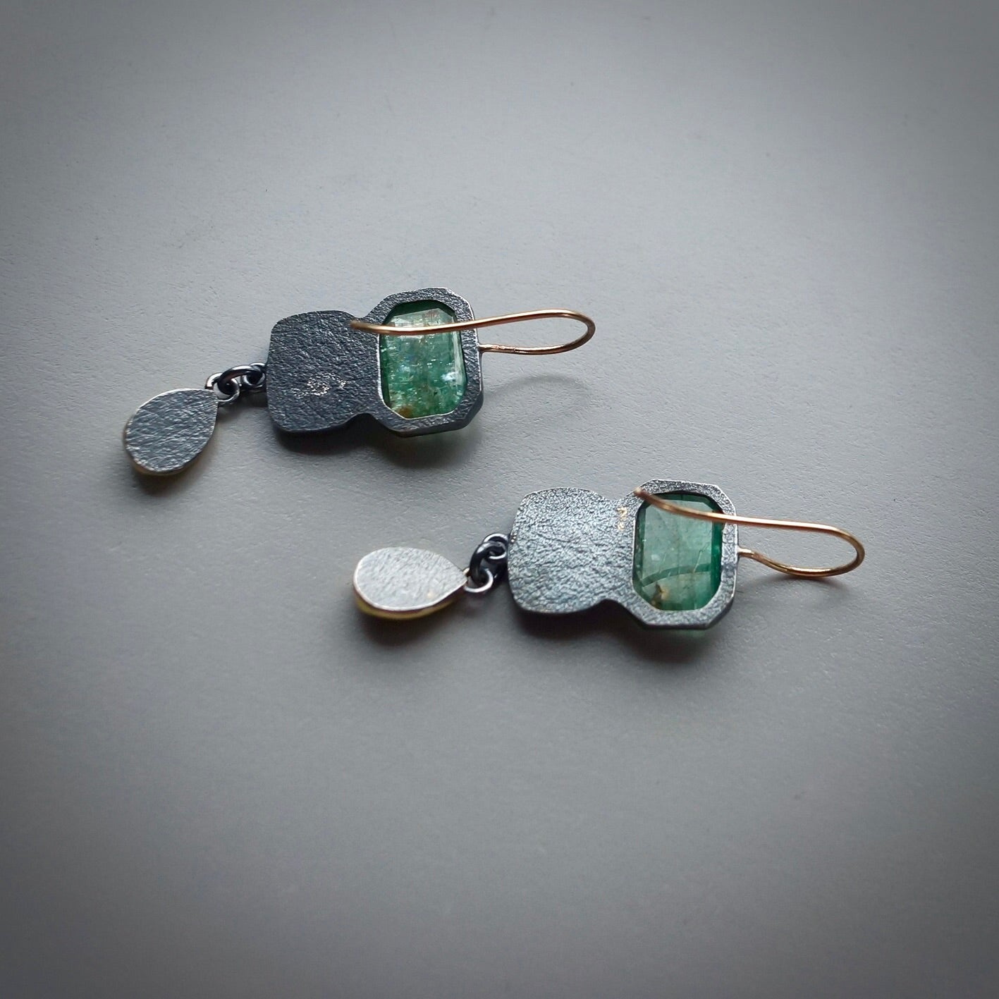 Blue Green Kyanite earrings