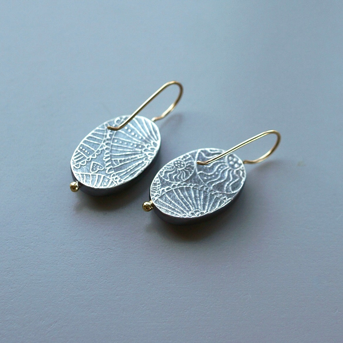 Angle wing variscite earrings