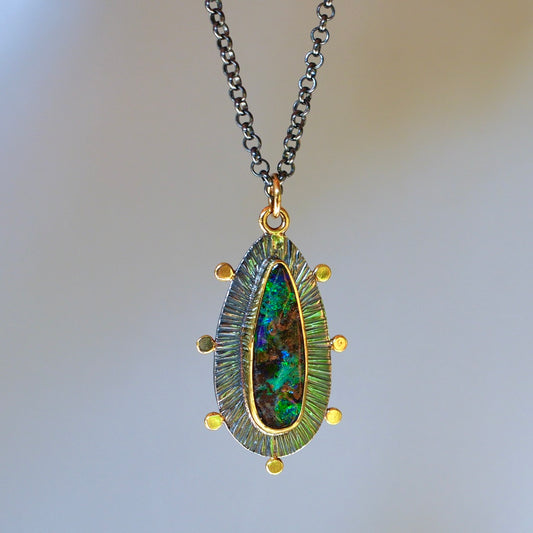 Australian boulder opal pendant