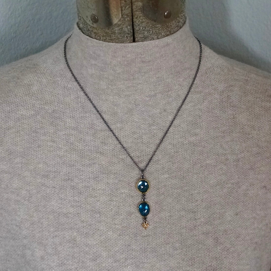 London blue topaz pendant