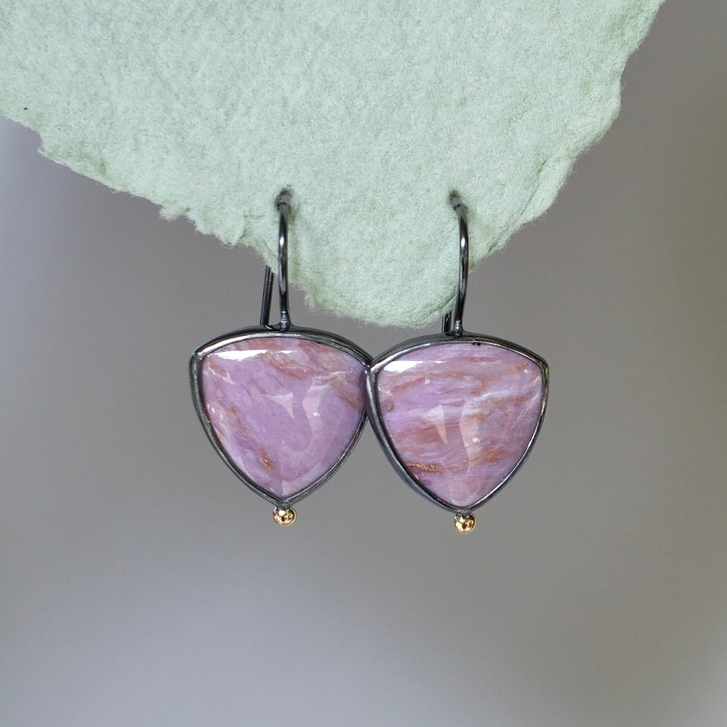 Phosphosiderite earrings