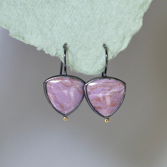 Phosphosiderite earrings
