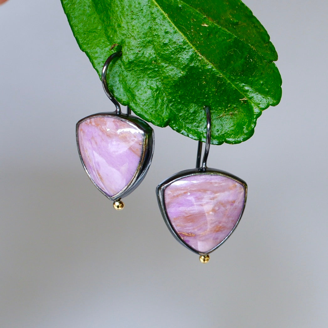 Phosphosiderite earrings