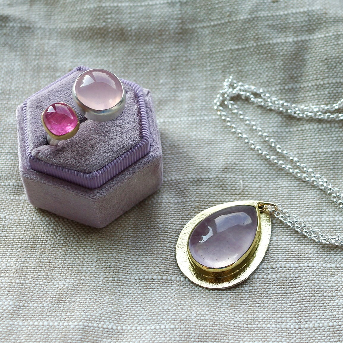 Large Morganite pendant
