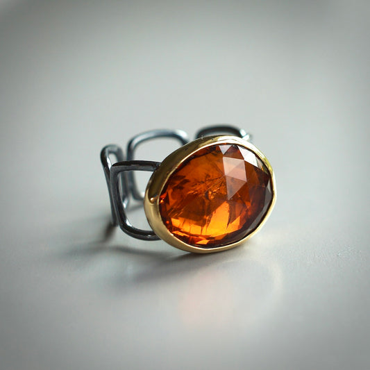 Sparkly citrine ring