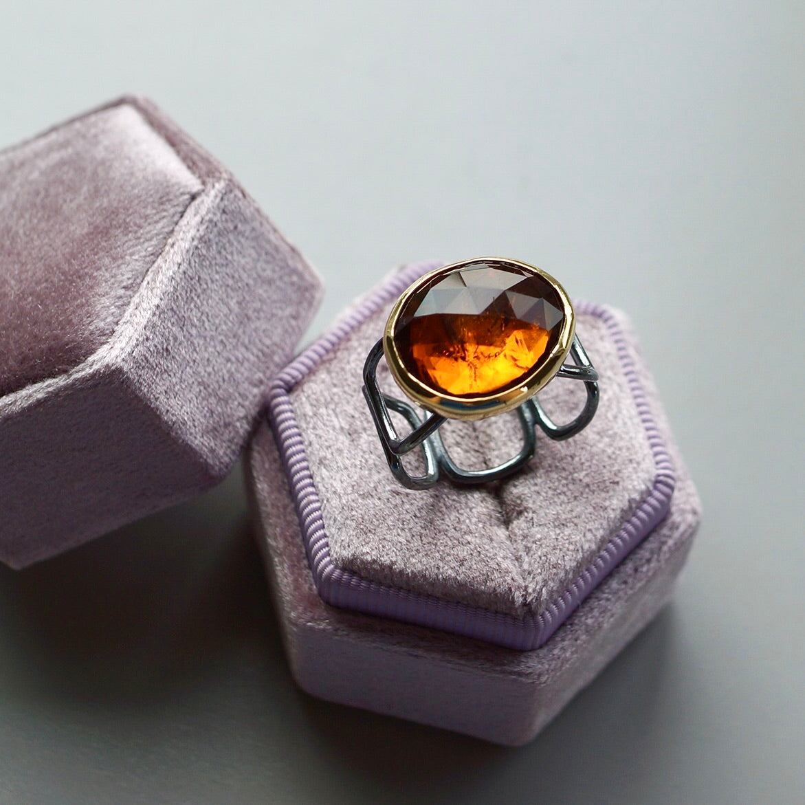 Sparkly citrine ring