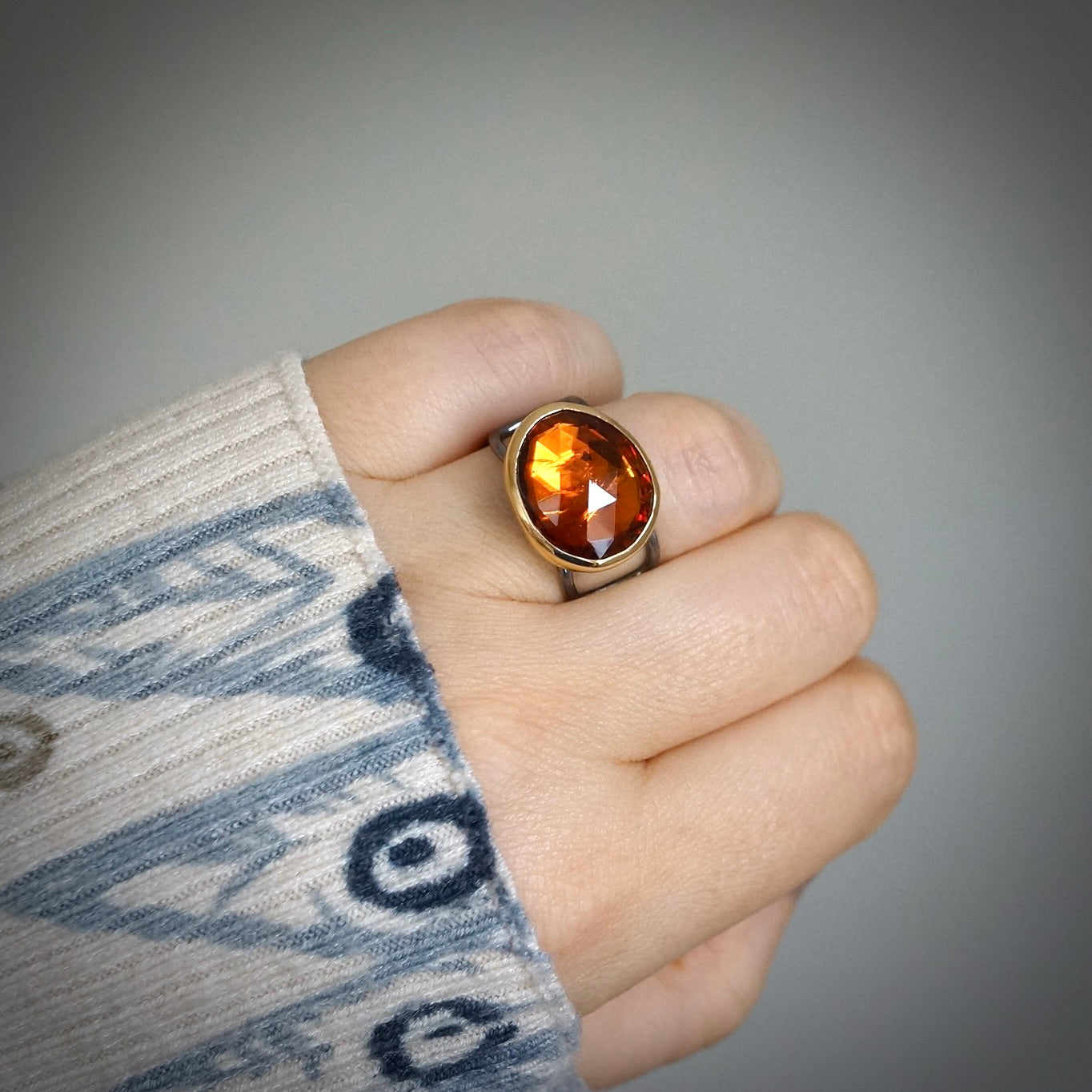 Sparkly citrine ring
