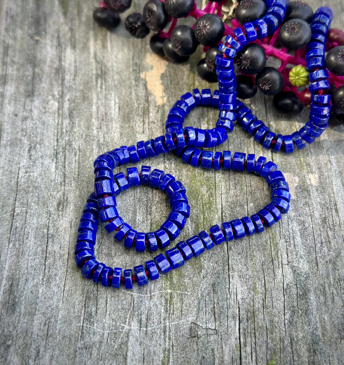 Knotted Lapis Lazuli necklace