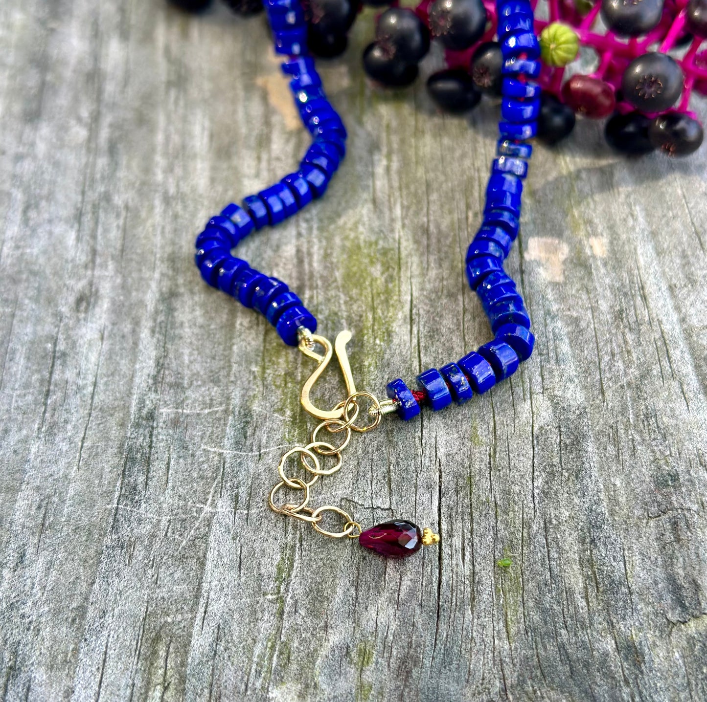 Knotted Lapis Lazuli necklace