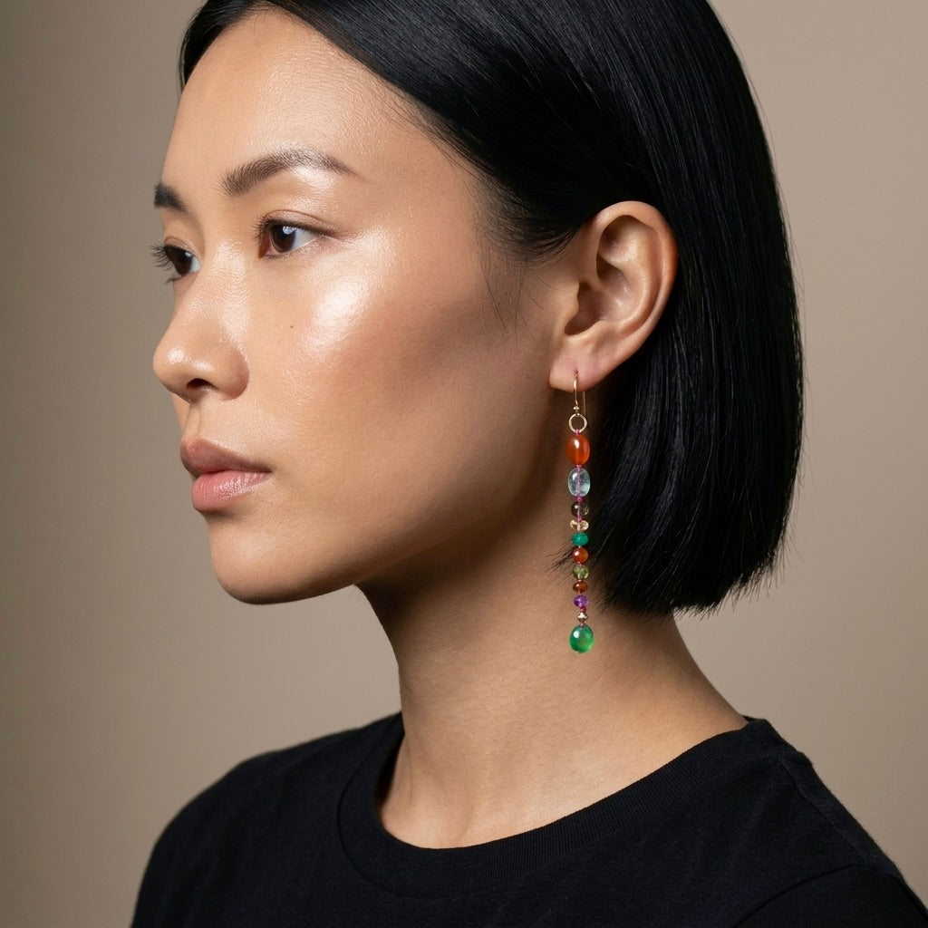 Gemstone Confetti earrings