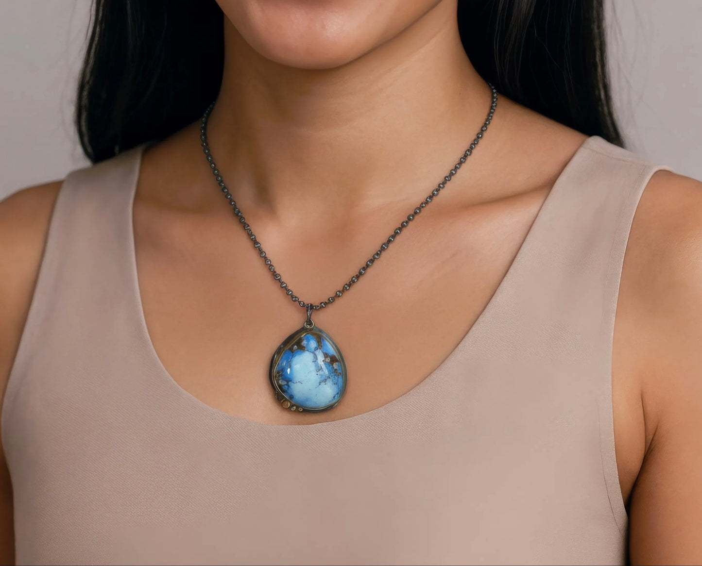 Golden Hill turquoise pendant