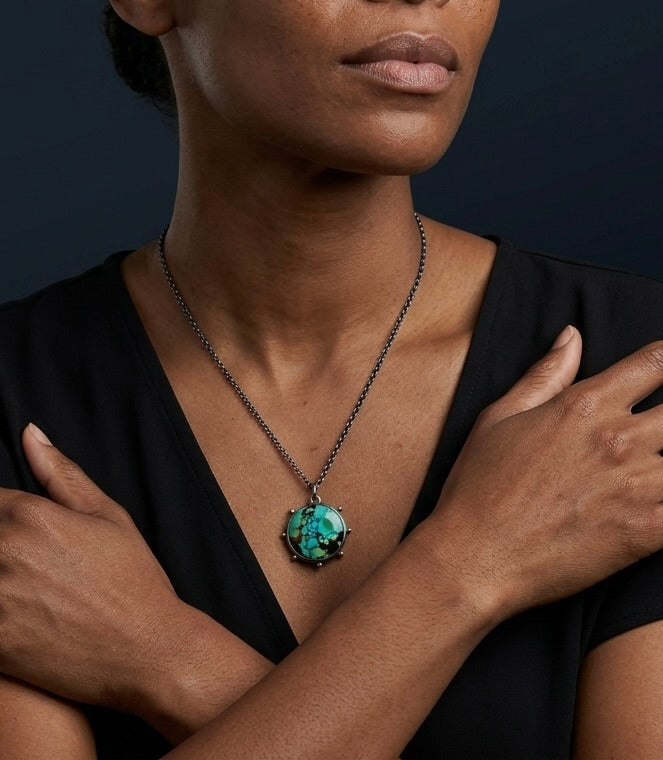 Qingu Polychrome Turquoise pendant